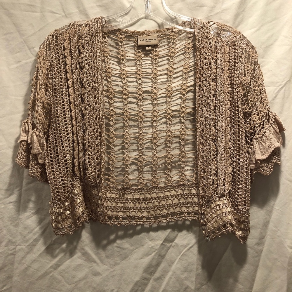 Karen Millen size 2 very glamorous shawl was 350 pounds purchased in London